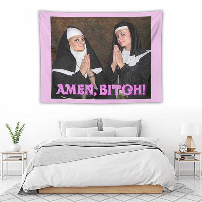 Paris Hilton And Nicole Richie Nuns Tapestry