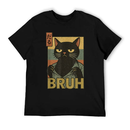 Funny Cat Bruhn Boys Girls Men Women Meme Japanese Anime T-Shirt