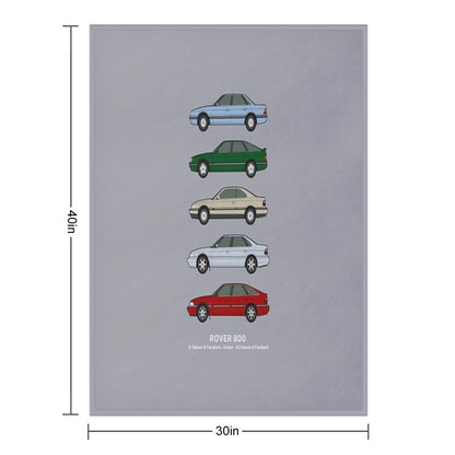 Rover 800 Classic Car Collection Throw Blanket