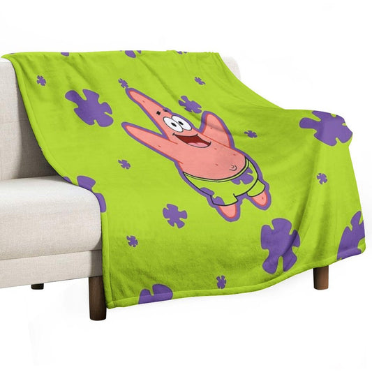 Patrick Star Pattern Throw Blanket