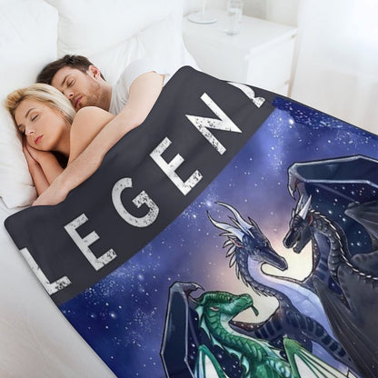 Wings of Fire - Legends - Fathom, Darkstalker, Clearsight Throw Blanket
