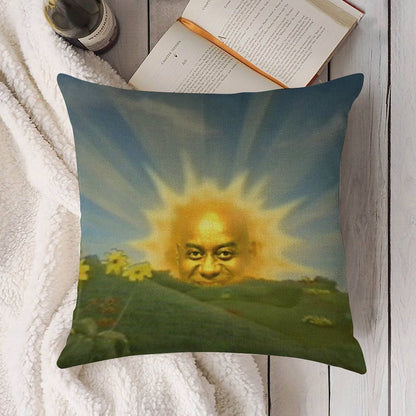 Ainsley Harriott in The Sun Linen Throw Pillow Cover