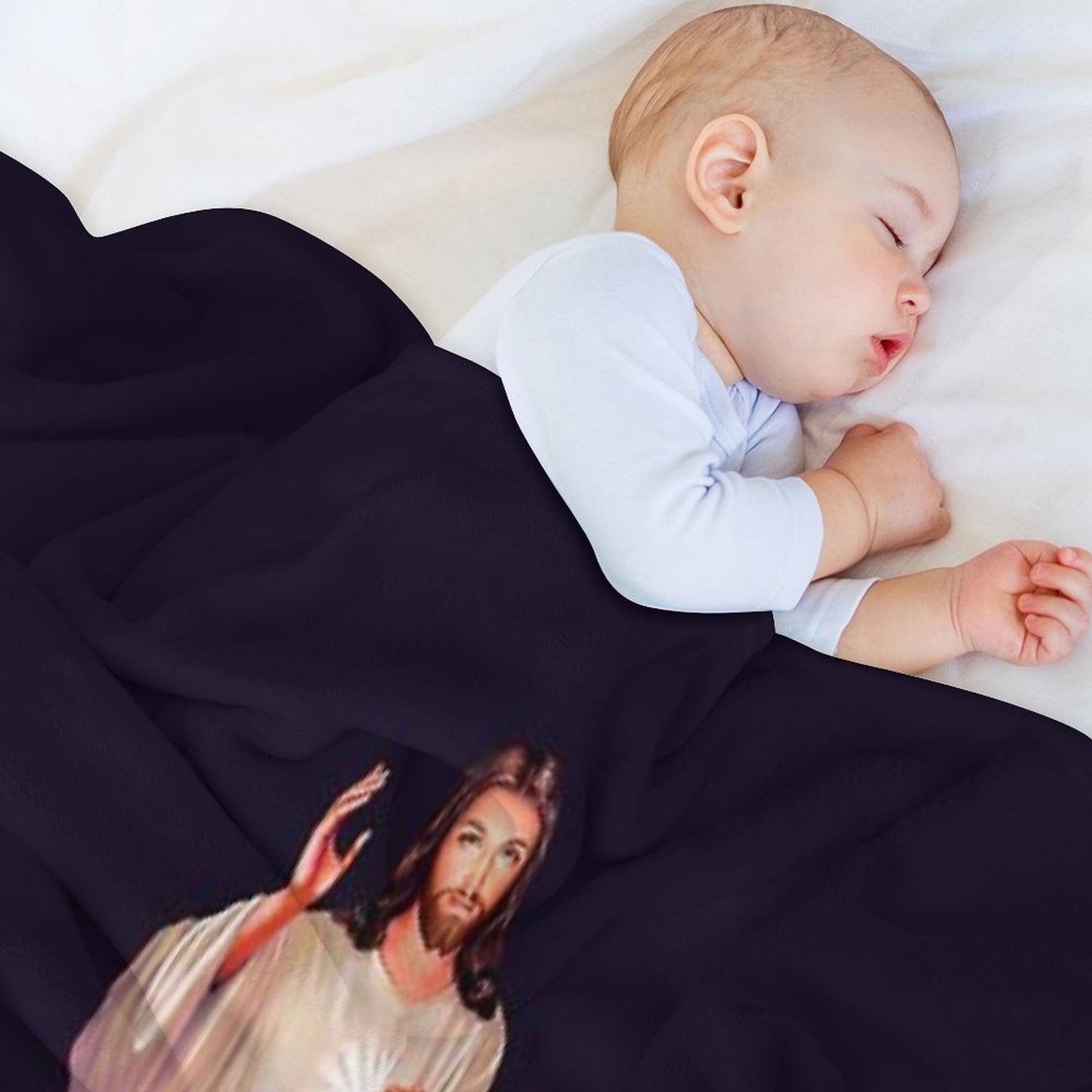 Jesus I Trust You Divine Mercy Image (transparent Background Design) Throw Blanket