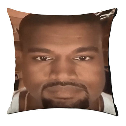 Kanye West Stretched Meme  TikTok Meme  Ye Linen Throw Pillow Cover