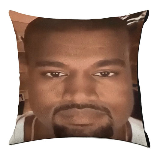 Kanye West Stretched Meme  TikTok Meme  Ye Linen Throw Pillow Cover