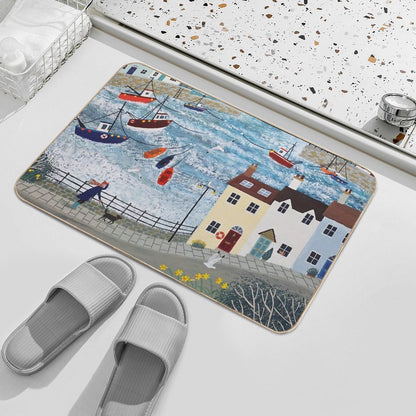 Stormy Harbour Bath Mat