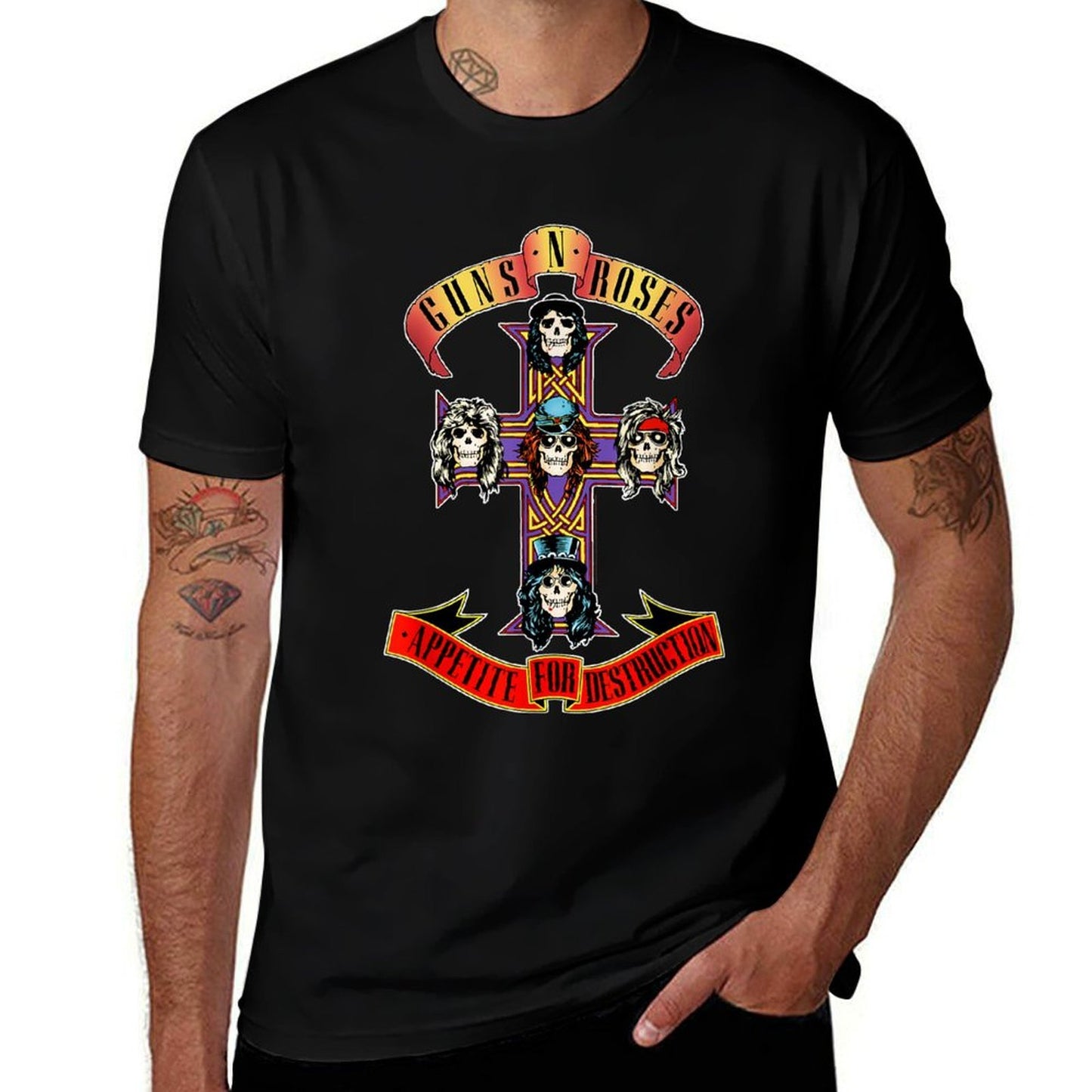 Guns N Roses Official Cross  Versatile T-Shirt