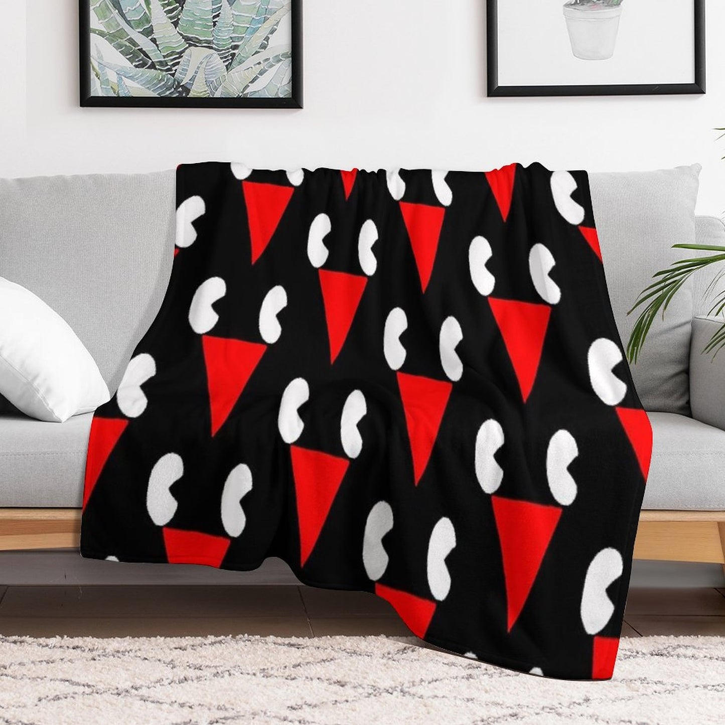 Lil Darkie Merch Lil Darkie Face Logo Gift Halloween Day, Thanksgiving, Christmas Day Throw Blanket