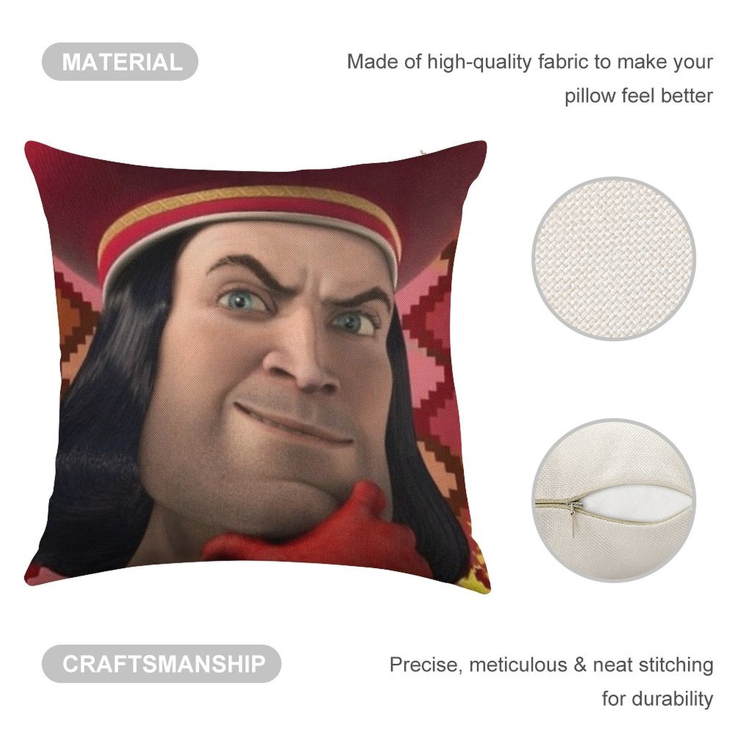 LoRd FaRQuaAd Linen Throw Pillow Cover
