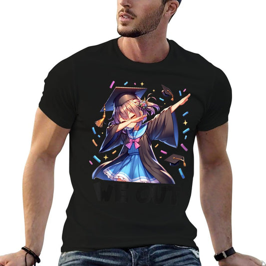 We Out Graduate Dabbing Anime Girl Grad Funny Graduation T-Shirt
