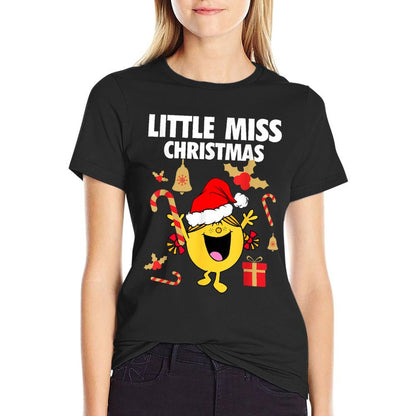 Little Miss Christmas T-shirt  Fade-proof Color T-Shirt