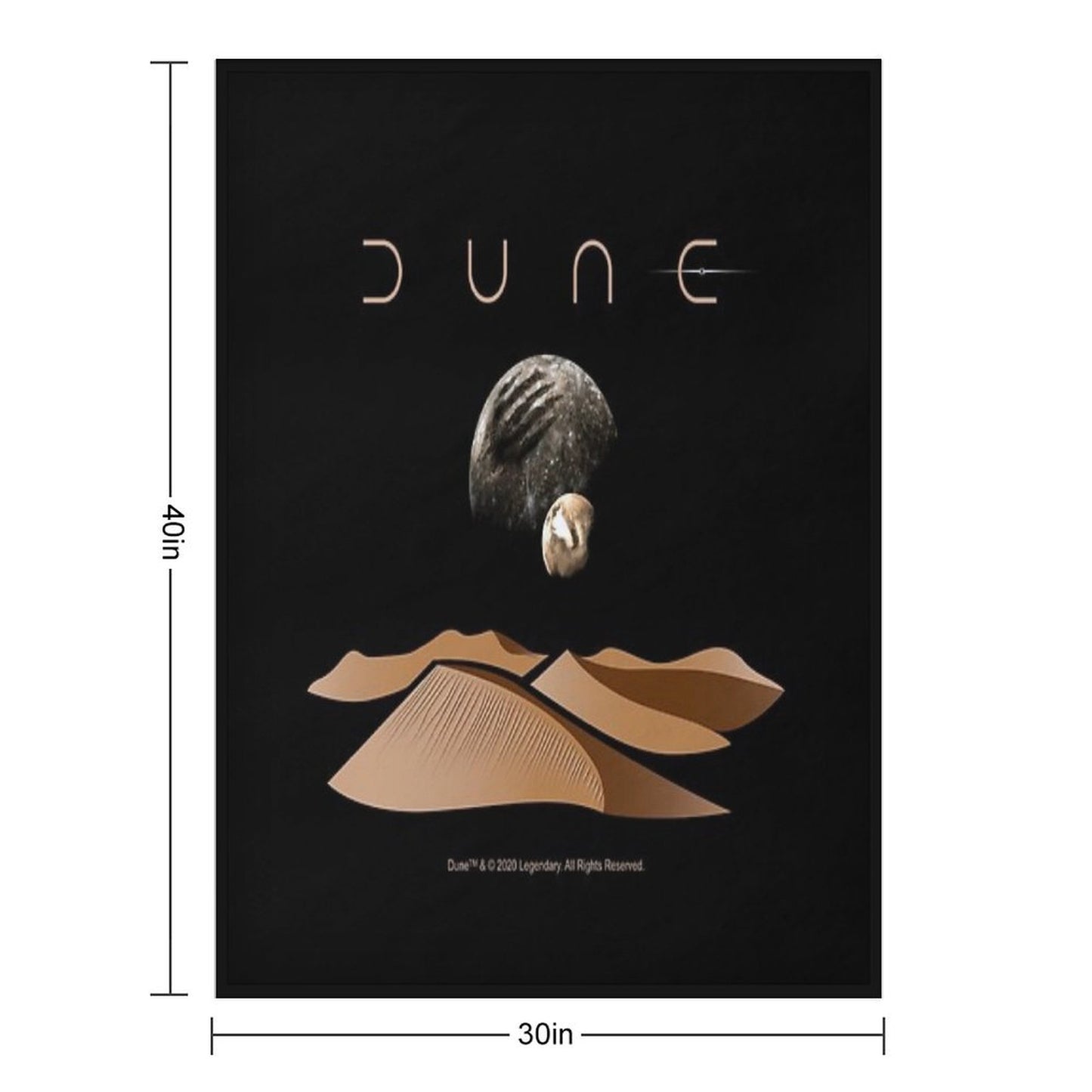 Dune Landscape with Moons of Arrakis Throw Blanket