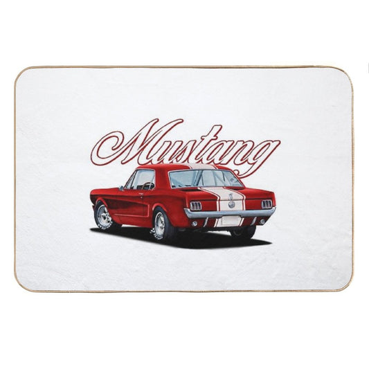 Classic Red Mustang Bath Mat