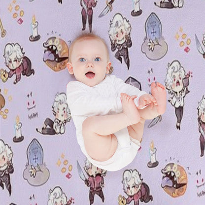 Vampire Blueberry Throw Blanket