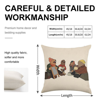 Emmet Otters Jug Band Linen Throw Pillow Cover