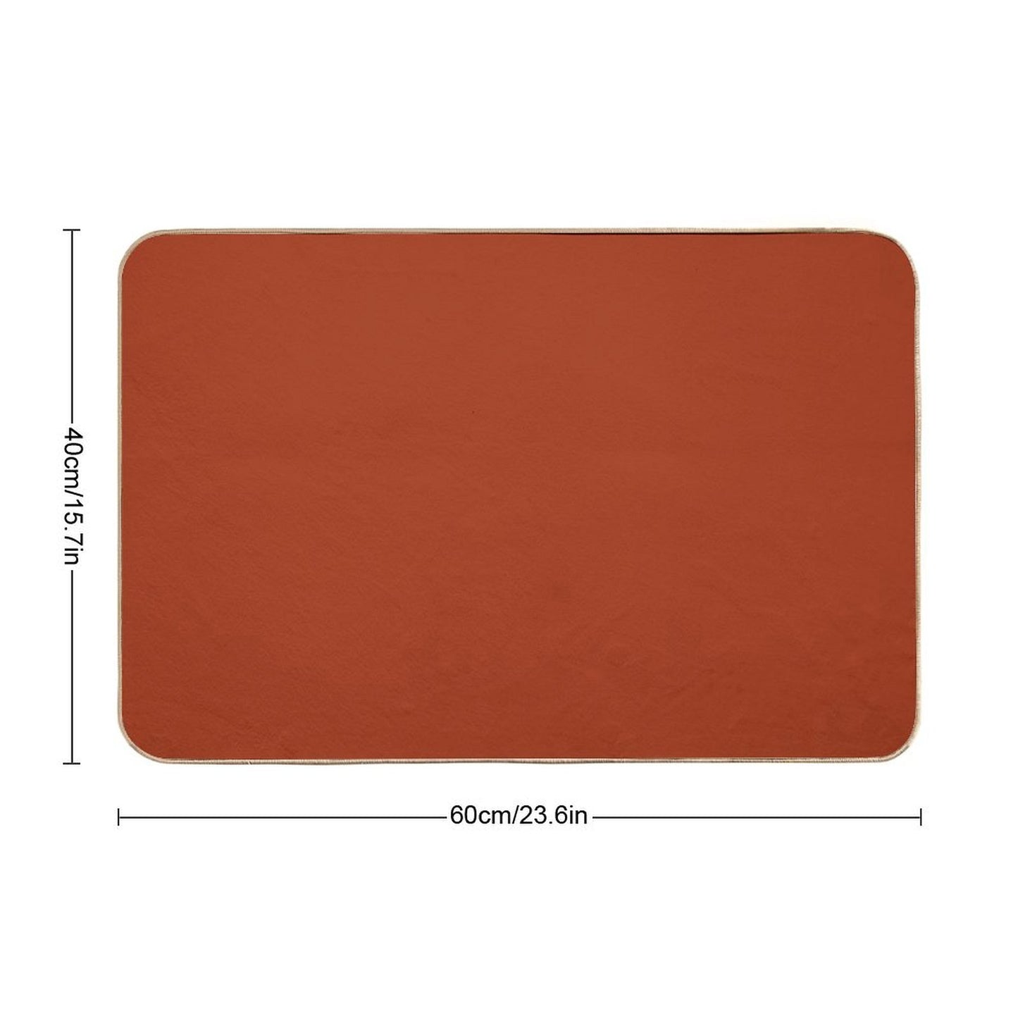 Best Seller - Colors of Autumn Burnt Orange Single Solid Color - Accent Shade  Hue Bath Mat
