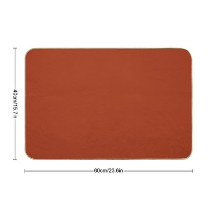 Best Seller - Colors of Autumn Burnt Orange Single Solid Color - Accent Shade  Hue Bath Mat