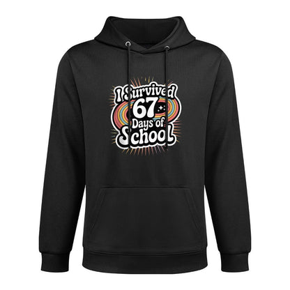 I Survived 67 Days of School Funny 67 Teachers Students Meme Breathable Fabric Hoodie