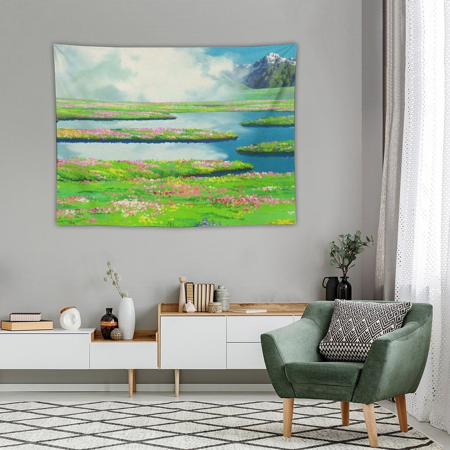 Anime Landscape Tapestry
