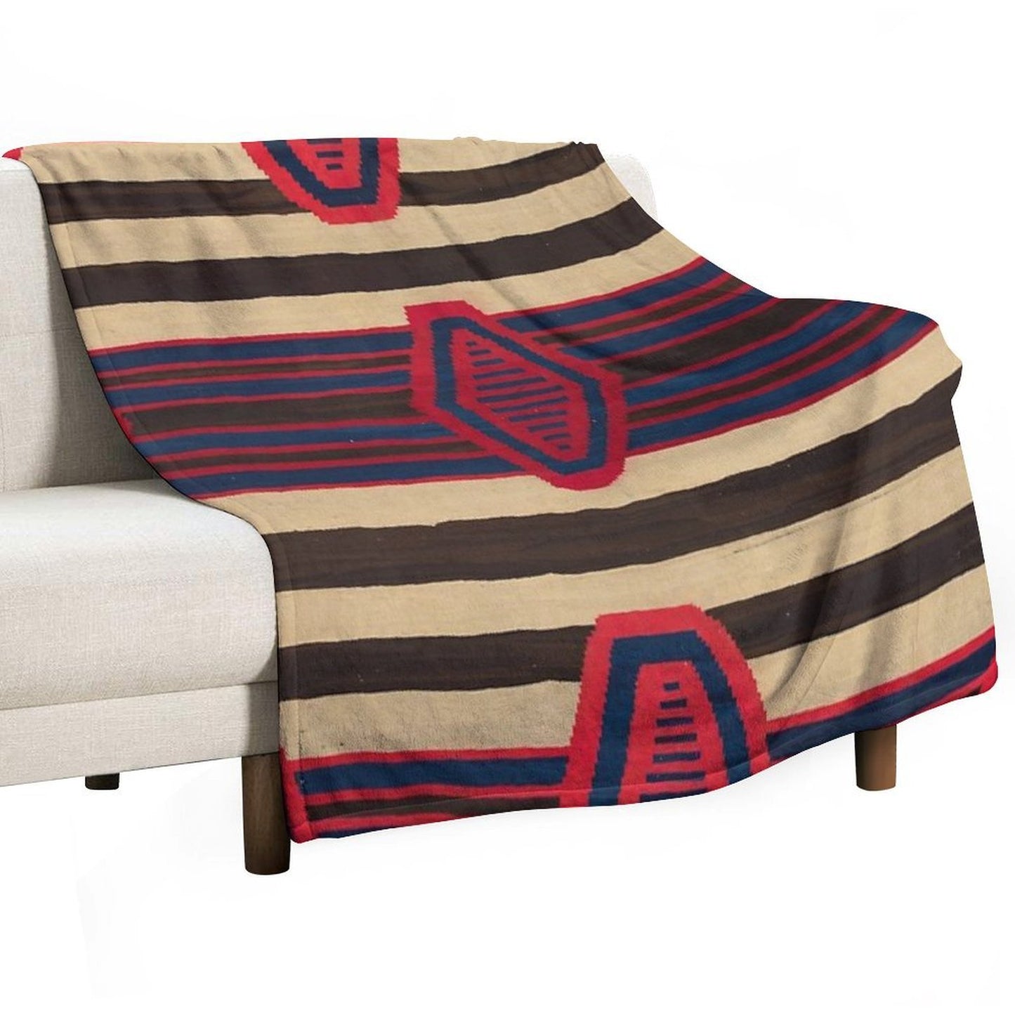 Indigenous Designs I  Chief's Blanket  Navajo Weavings Throw Blanket