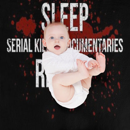 Eat Sleep Serial Killer Documentaries Repeat Crime Lover Throw Blanket