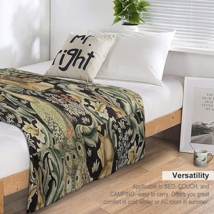 William Morris Forest Fabric Throw Blanket