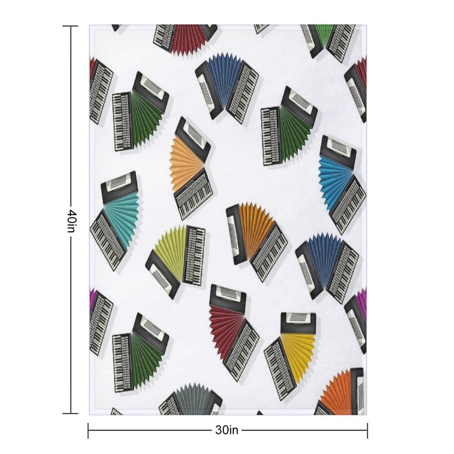 Accordions Throw Blanket