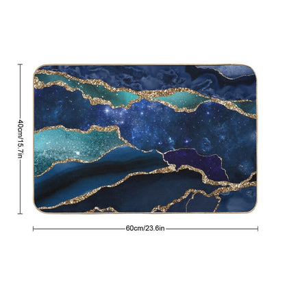 Glamour Milky Way Faux Marble Galaxy I Bath Mat