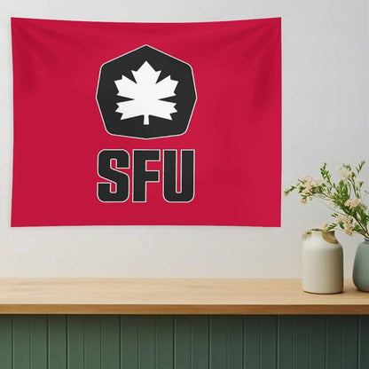 SFU Athletics Black White Tapestry