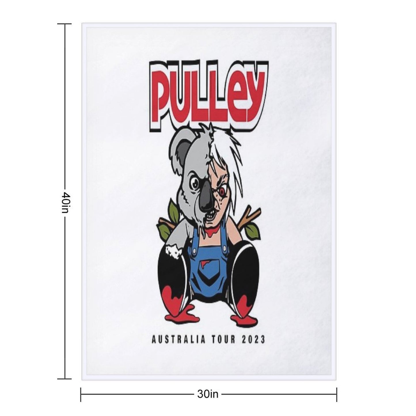 Pulley T-Shirt – Australia Tour 2023 Melodic Punk Rock Throw Blanket