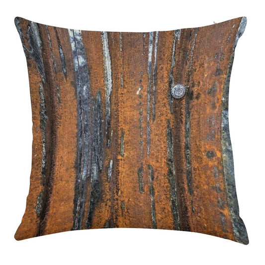 Rust Linen Throw Pillow Cover