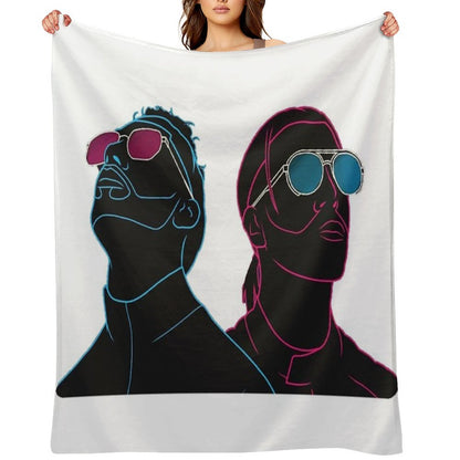 PNL Neon Effect Drawing Throw Blanket