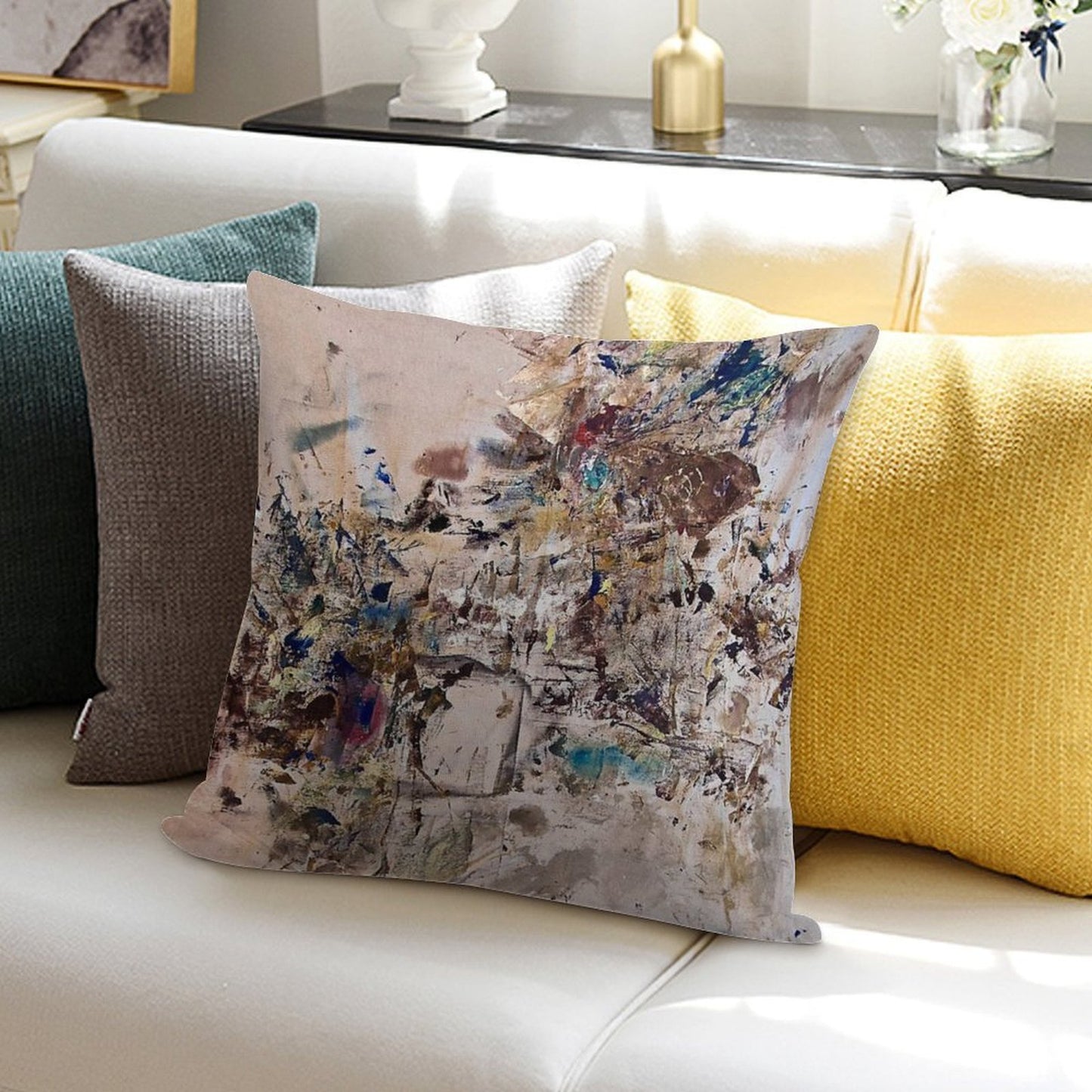 Fragments Soft Reinforced Edging Throw Pillow