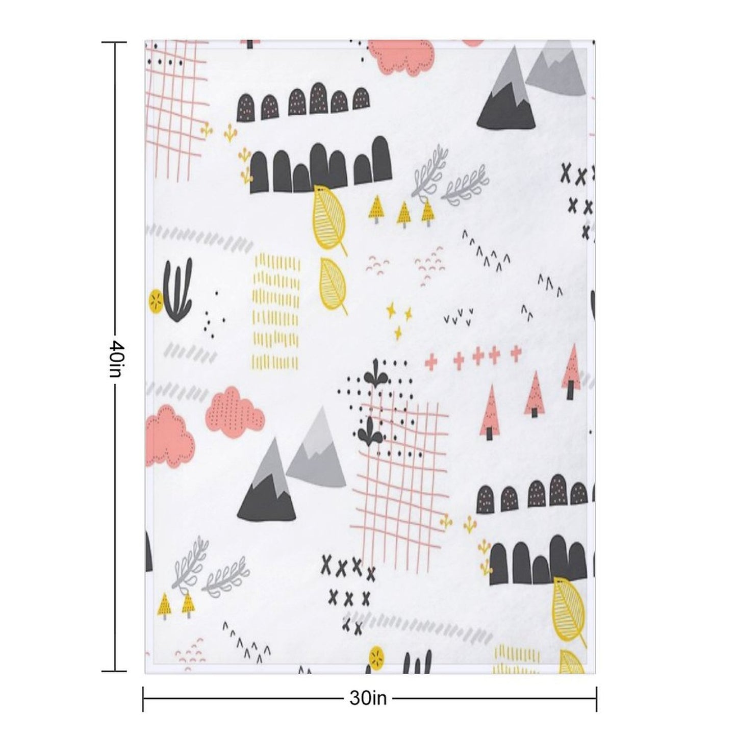 Scandinavian Landscape Throw Blanket