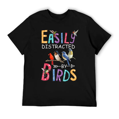 Easily Distracted By Birds Funny Bird T-Shirt