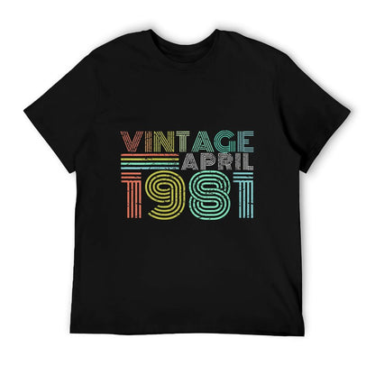 Womens 40th Birthday Gift Vintage April 1981 40 Years Old  Classic T-Shirt
