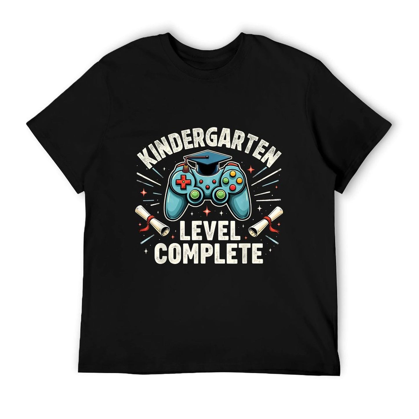 Kindergarten Level Complete Funny Graduation 2025 Gamer Boys T-Shirt