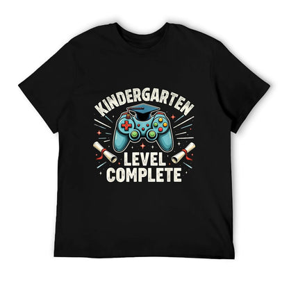 Kindergarten Level Complete Funny Graduation 2025 Gamer Boys T-Shirt