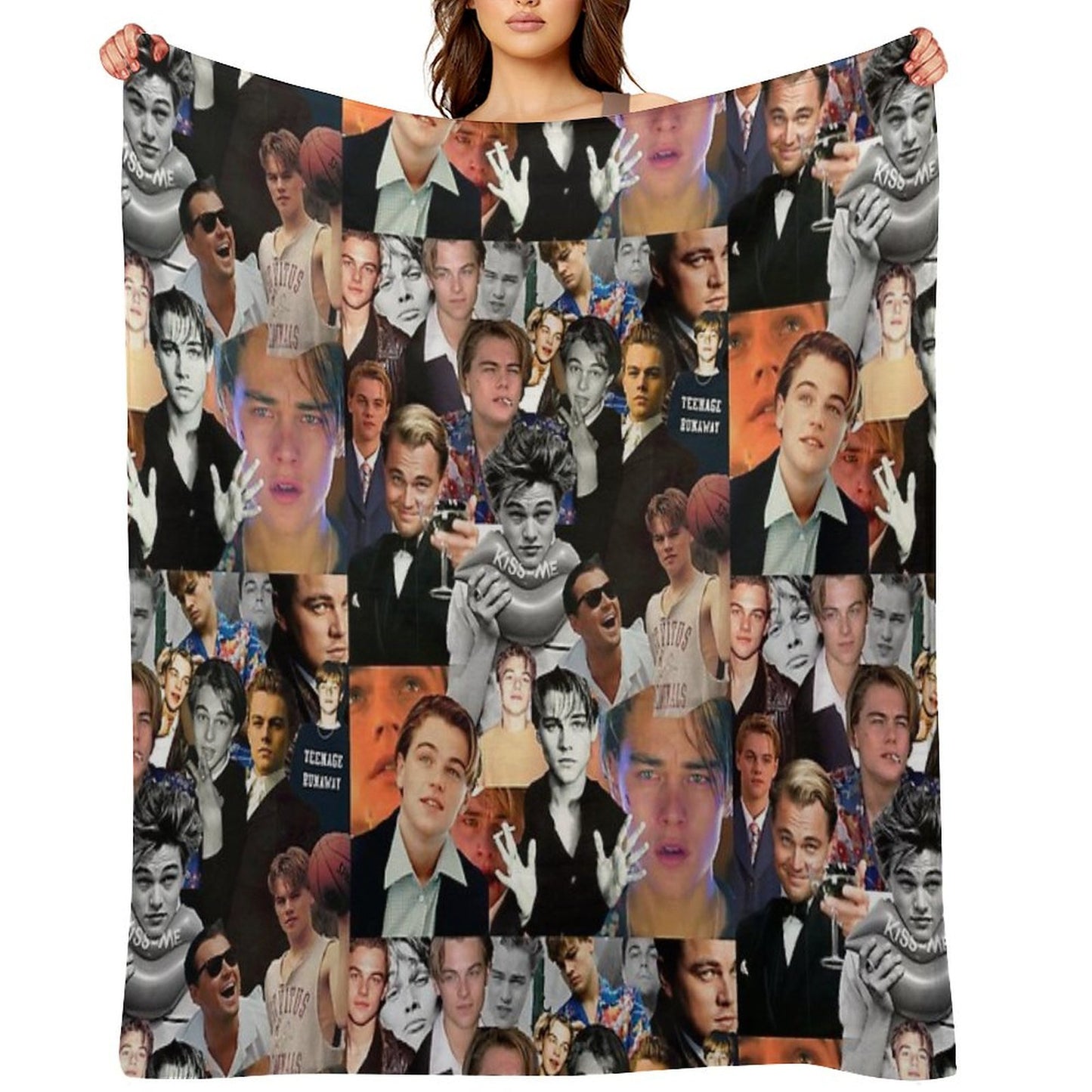 Leonardo Dicaprio Collage Throw Blanket