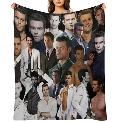Daniel Gillies - Elijah Mikaelson Photo Collage Throw Blanket