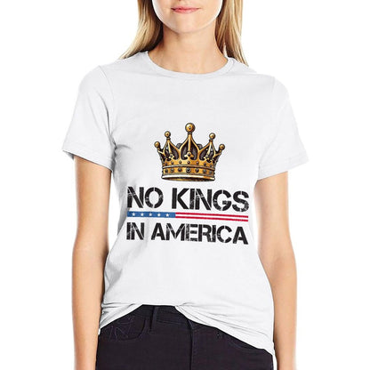 No Kings In America Resist Trump Protest Patriotic 4th July  Vintage-inspired T-Shirt
