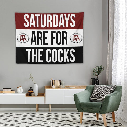 Saturdays Are for The Cocks Tapestry