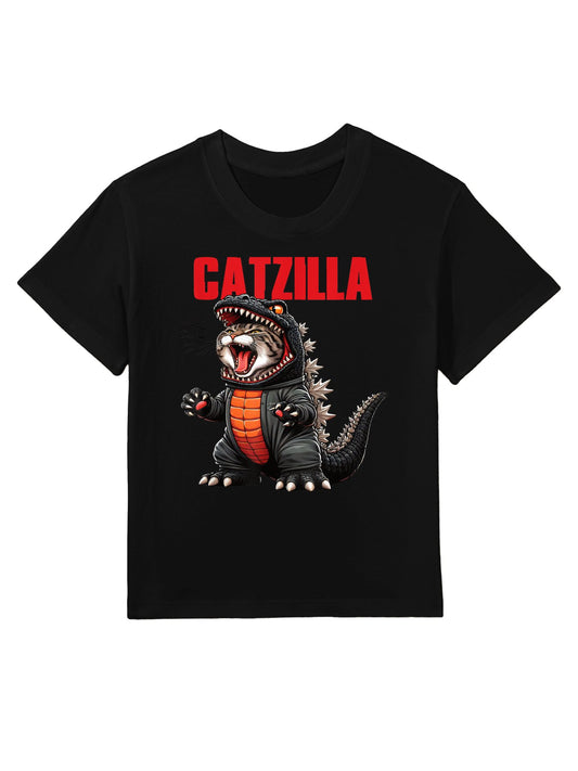 Cute Kitty Catzilla for Cat Moms & Dads Kids T-Shirt