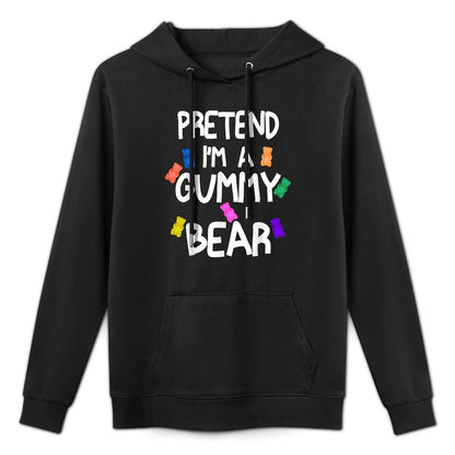 Pretend Im A Gummy Bear Funny Lazy Halloween Costume Versatile Streetwear Hoodie