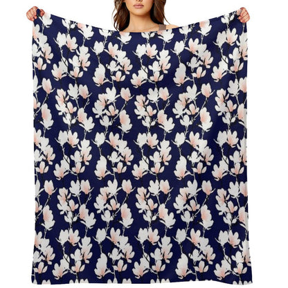 Magnolia Midnight Throw Blanket