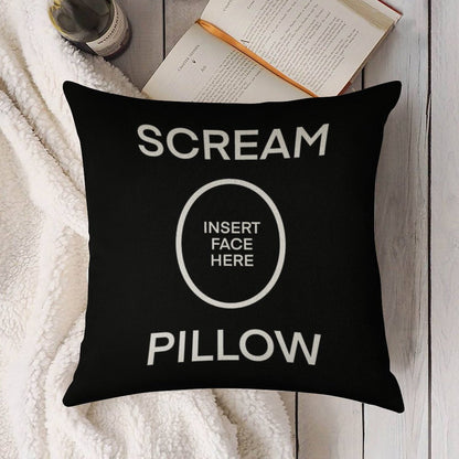 SCREAM PILLOW Linen Throw Pillow Cover
