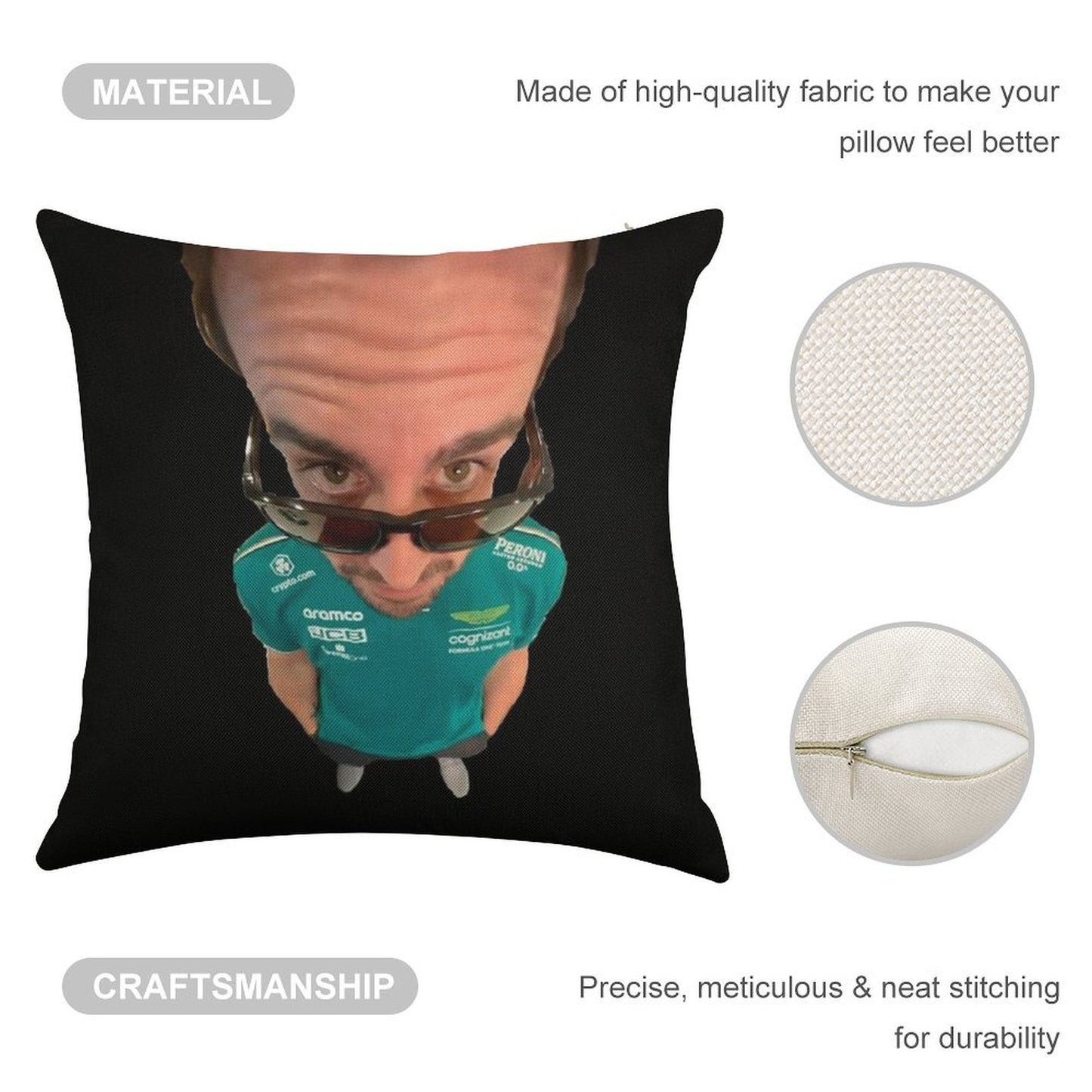 Ferdinand Meme Linen Throw Pillow Cover