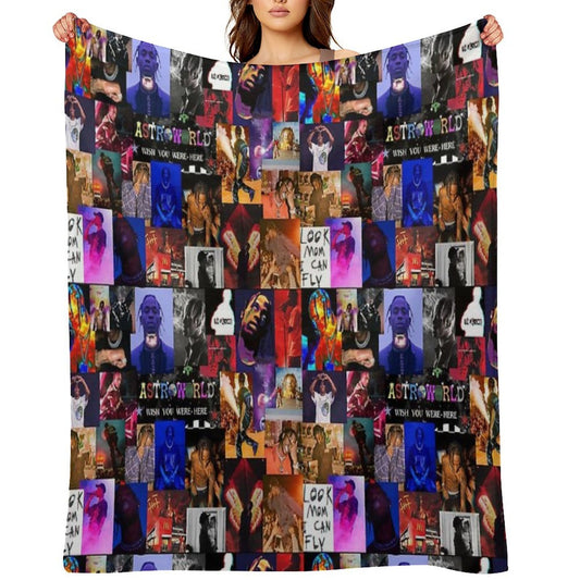 La Flame Collage Throw Blanket