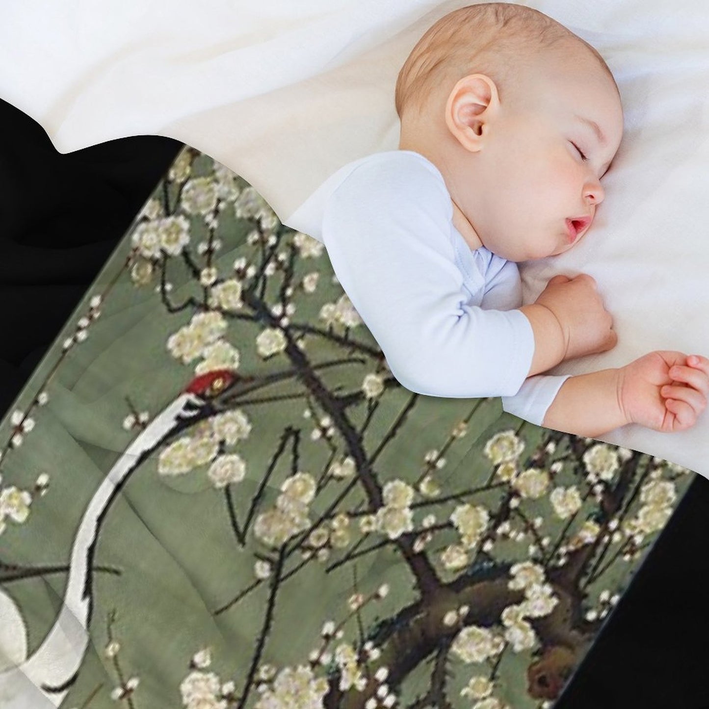 Favourite Artist - Plum Blossoms And Cranes - Ito Jakuchu Throw Blanket