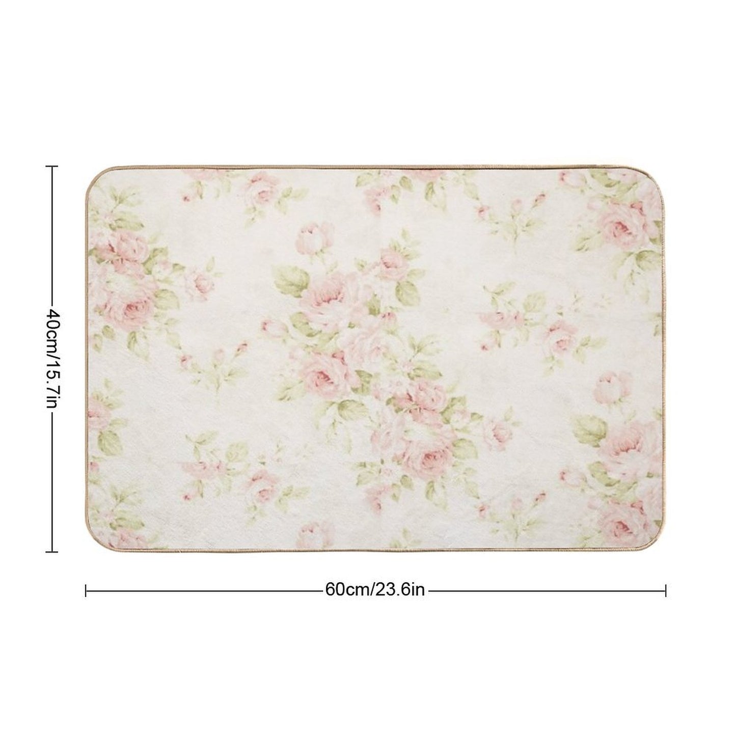 Flowers  Fade-Resistant Bath Mat